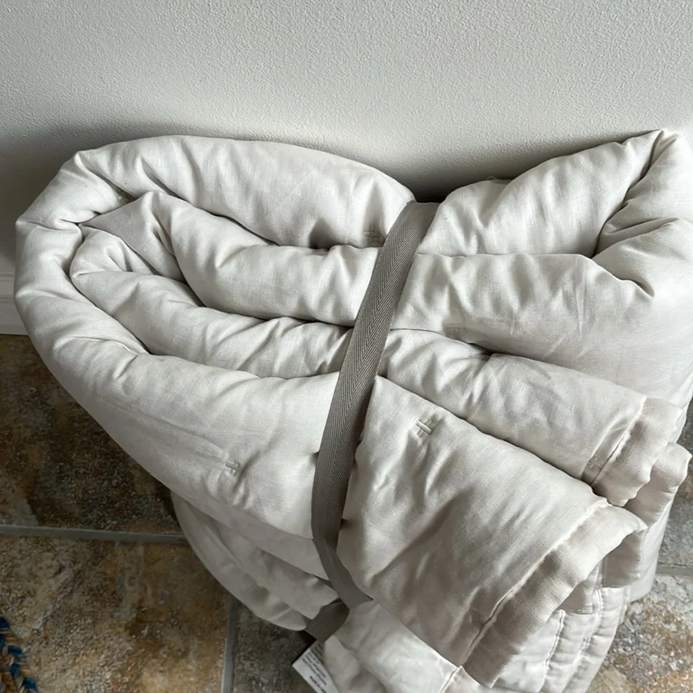 Anthropologie Relaxed Linen Cotton Quilt Size Twin NWT